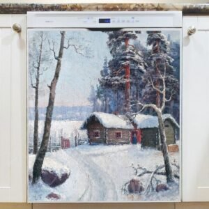 Beautiful Winter Painting #1 Magnetic Dishwasher Door Cover