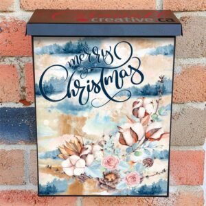 Cotton Flower Christmas #3 Colonial Mailbox Cover