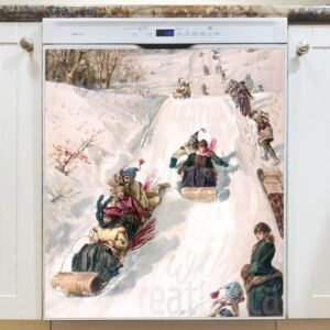 Victorian Toboggans Magnetic Dishwasher Door Cover