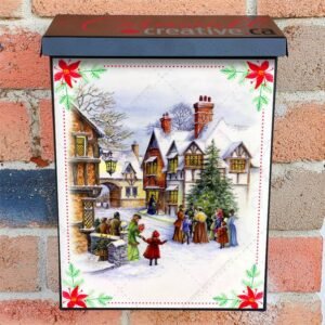 Little Victorian Town Colonial Mailbox Cover