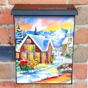 Santa is Coming to Town Colonial Mailbox Cover