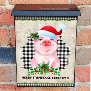 Farmhouse Piglet Colonial Mailbox Cover