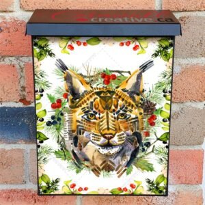 Scandinavian Winter Lynx Colonial Mailbox Cover