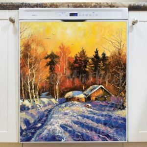 Beautiful Winter Sunset #2 Magnetic Dishwasher Door Cover