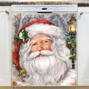 Beautiful Santa Claus Portrait Magnetic Dishwasher Door Cover