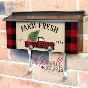 Farm Fresh Christmas Trees Wall-mounted Townhouse Mailbox Cover