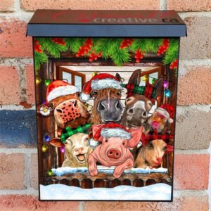 Greetings from The Barnyard Animals Colonial Mailbox Cover