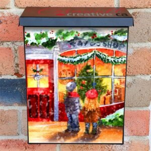 Victorian Christmas Toy Shop and Kids Colonial Mailbox Cover