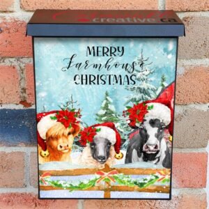 Farmhouse Animals Greeting Colonial Mailbox Cover