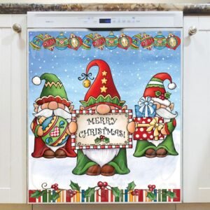 Cute Christmas Gnomes Magnetic Dishwasher Door Cover