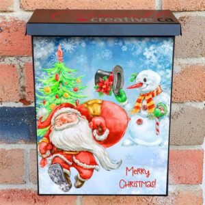 Santa is on his Way Colonial Mailbox Cover