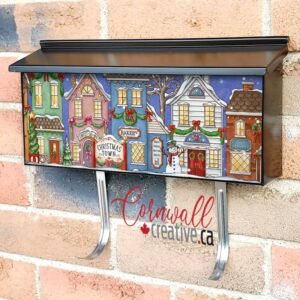 Cute Christmas Town Wall-mounted Townhouse Mailbox Cover