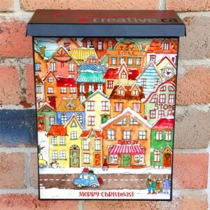 Winter in the City Colonial Mailbox Cover