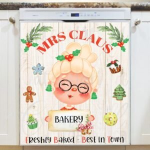 Mrs Claus Bakery Magnetic Dishwasher Door Cover