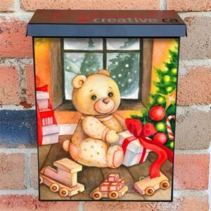 little Bear's Christmas Colonial Mailbox Cover