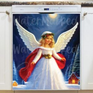 Beautiful Christmas Angel #4 Magnetic Dishwasher Door Cover
