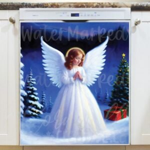 Beautiful Christmas Angel #5 Magnetic Dishwasher Door Cover
