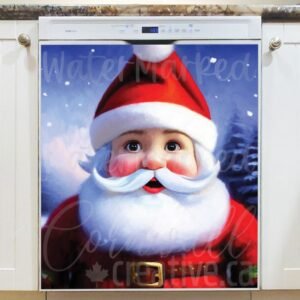 Cute Christmas Gnome #7 Magnetic Dishwasher Door Cover