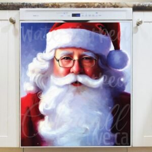 Beautiful Santa Claus Painting #1 Magnetic Dishwasher Door Cover