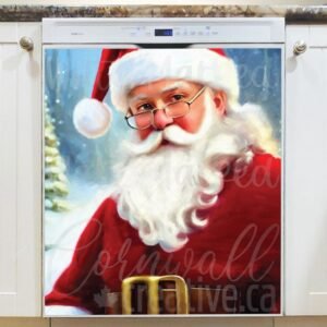 Beautiful Santa Claus Painting #2 Magnetic Dishwasher Door Cover