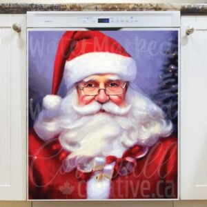 Beautiful Santa Claus Painting #4 Magnetic Dishwasher Door Cover