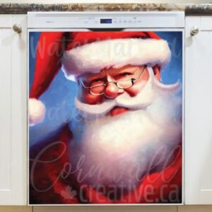 Beautiful Santa Claus Painting #6 Magnetic Dishwasher Door Cover