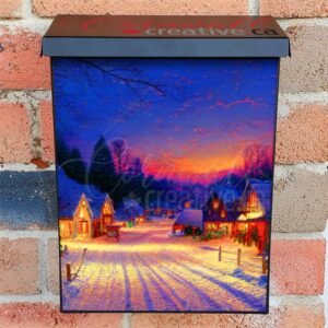 Christmas Night in the Village #1 Colonial Mailbox Cover