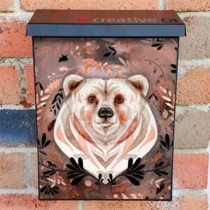 Beautiful Ethnic Winter Bear Colonial Mailbox Cover