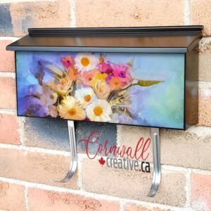 Colorful Flowers in a Vase #2 Wall-mounted Townhouse Mailbox Cover