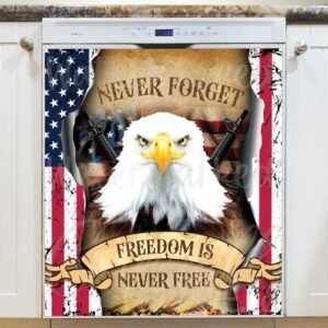 American Eagle and Flags #1 Magnetic Dishwasher Door Cover