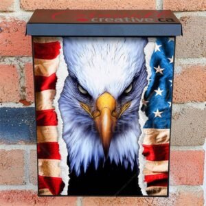 American Eagle and Flags #2 Colonial Mailbox Cover