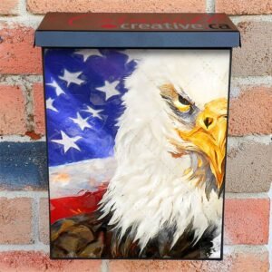 American Eagle and Flag #3 Colonial Mailbox Cover