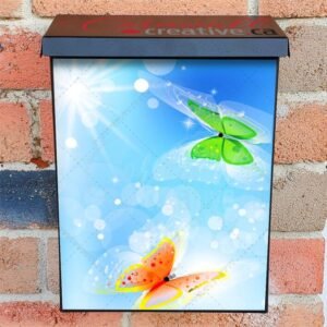 Morning Butterflies Colonial Mailbox Cover
