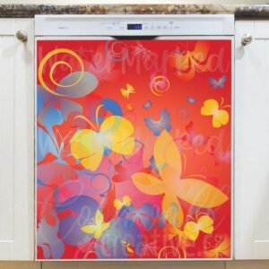 Dancing Butterflies Magnetic Dishwasher Door Cover