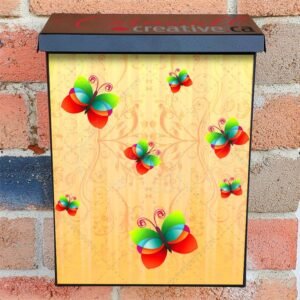 Cute Colorful Butterflies Colonial Mailbox Cover