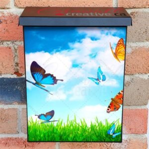 Summer Morning Butterflies Colonial Mailbox Cover