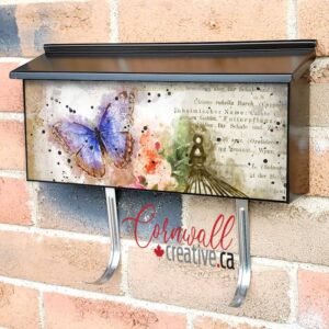 Vintage Butterfly Design #7 Wall-mounted Townhouse Mailbox Cover
