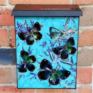 Beautiful Dark Butterflies Colonial Mailbox Cover