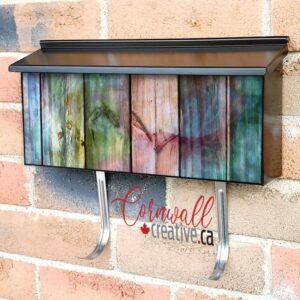 Colorful Wood Design #1 Wall-mounted Townhouse Mailbox Cover