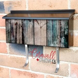 Colorful Wood Design #2 Wall-mounted Townhouse Mailbox Cover