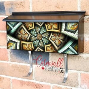 Colorful Mosaic Design #2 Wall-mounted Townhouse Mailbox Cover