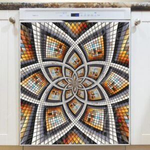 Colorful Mosaic Design #3 Magnetic Dishwasher Door Cover