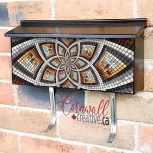 Colorful Mosaic Design #3 Wall-mounted Townhouse Mailbox Cover