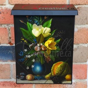 Still Life with Fruit and Flowers Colonial Mailbox Cover