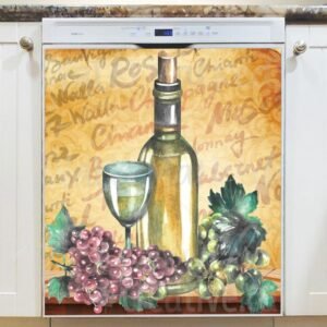 Still Life with Grapes and Wine Magnetic Dishwasher Door Cover