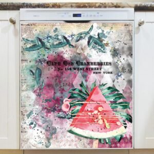 Vintage Watermelon Design Magnetic Dishwasher Door Cover