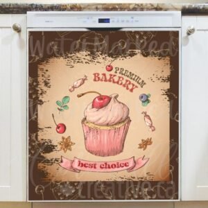 Bakery Cupcake #3 Magnetic Dishwasher Door Cover