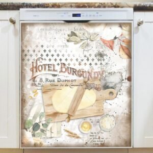 Vintage Bakery Design #2 Magnetic Dishwasher Door Cover