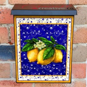 Italian Lemon Design Colonial Mailbox Cover