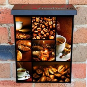 Coffee Collage Colonial Mailbox Cover